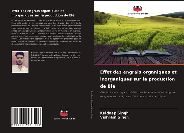 Produktbild: Effet des engrais organiques et inorganiques sur la production de Bl&eacute;