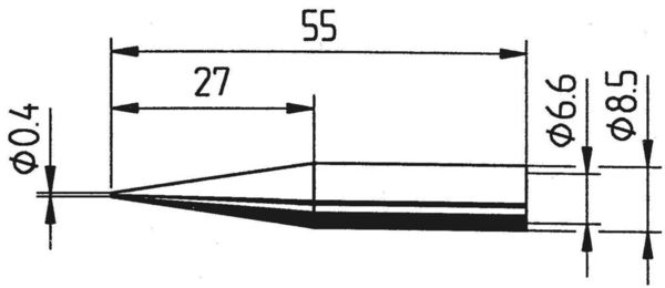 Ersa 842 UD Lötspitze Bleistiftform, verlängert Spitzen-Größe 0.4mm Inhalt 1St.