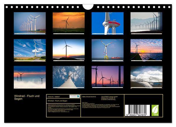 Produktbild: Windrad - Fluch und Segen (Wandkalender 2026 DIN A4 quer), CALVENDO Monatskalender