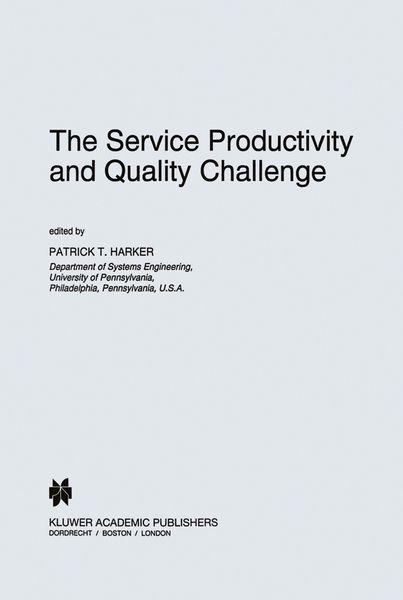 Produktbild: The Service Productivity and Quality Challenge