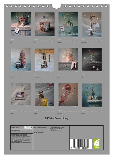 Produktbild: ART der Betrachtung (Wandkalender 2026 DIN A4 hoch), CALVENDO Monatskalender