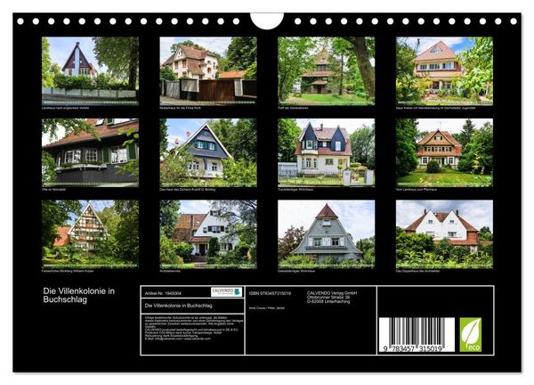 Produktbild: Die Villenkolonie in Buchschlag (Wandkalender 2026 DIN A4 quer), CALVENDO Monatskalender