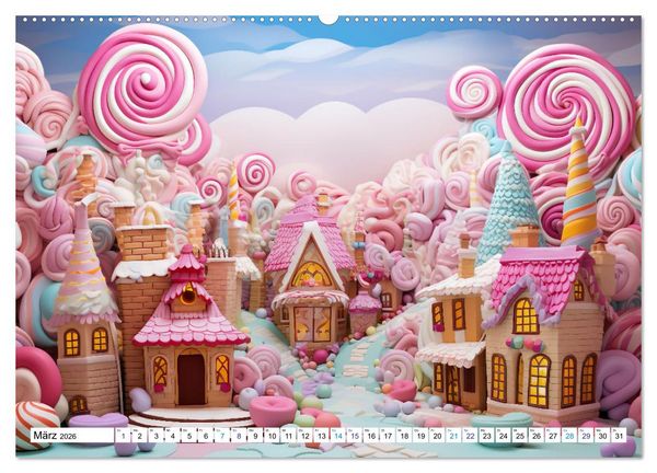 Produktbild: Zuckertr&auml;ume im Candyland (hochwertiger Premium Wandkalender 2026 DIN A2 quer), Kunstdruck in Hochglanz
