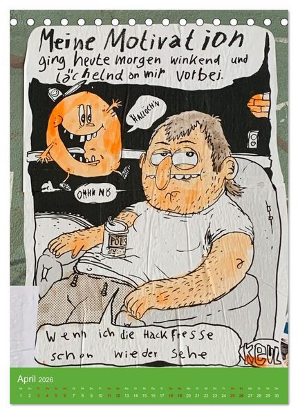 Produktbild: LOVE BERLIN - BUNTE W&Auml;NDE (Tischkalender 2026 DIN A5 hoch), CALVENDO Monatskalender
