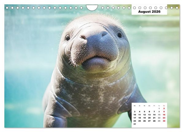 Produktbild: Manatees. Faszinierende Rundschwanzseek&uuml;he (Wandkalender 2026 DIN A4 quer), CALVENDO Monatskalender