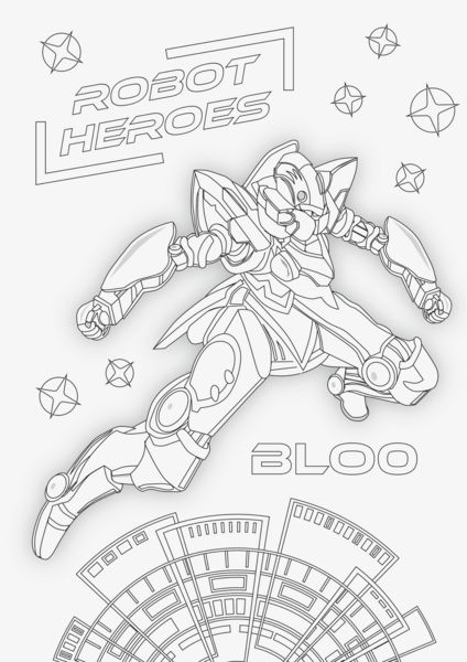 Produktbild: Brunnen Zeichenblock A3 20 Blatt Robot Hero