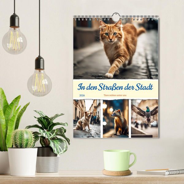 Produktbild: In den Stra&szlig;en der Stadt - Tiere mitten unter uns (Wandkalender 2026 DIN A4 hoch), CALVENDO Monatskalender