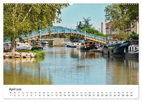 Produktbild: Unterwegs am Canal du Midi (Wandkalender 2026 DIN A2 quer), CALVENDO Monatskalender