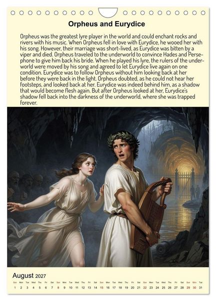 Produktbild: Legends of the Greek Mythology (Wall Calendar 2027 DIN A4 portrait), CALVENDO 12 Month Wall Calendar