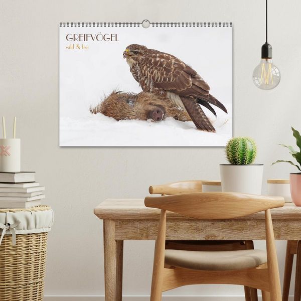 Produktbild: GREIFV&Ouml;GEL wild & frei (Wandkalender 2026 DIN A3 quer), CALVENDO Monatskalender