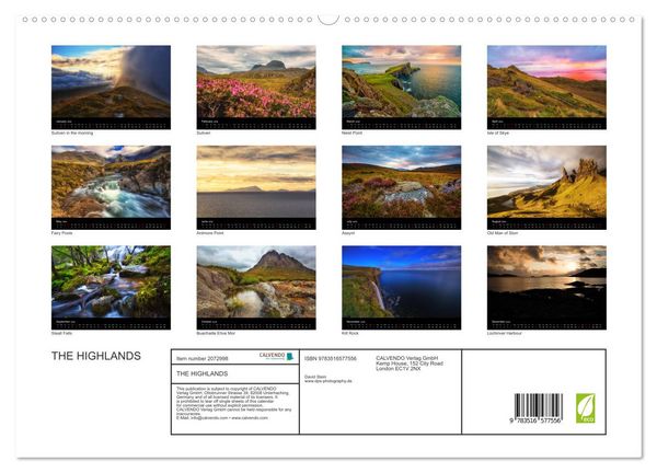 Produktbild: THE HIGHLANDS (High Quality Premium Wall Calendar 2026 DIN A2 landscape),CALVENDO 12 Month Wall Calendar