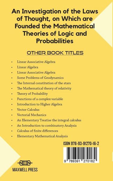 Produktbild: An Investigation of the Laws of Thought,
