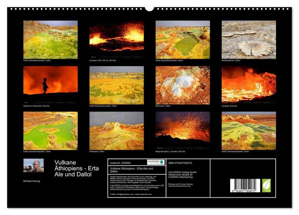 Produktbild: Vulkane &Auml;thiopiens - Erta Ale und Dallol (hochwertiger Premium Wandkalender 2026 DIN A2 quer), Kunstdruck in Hochglanz