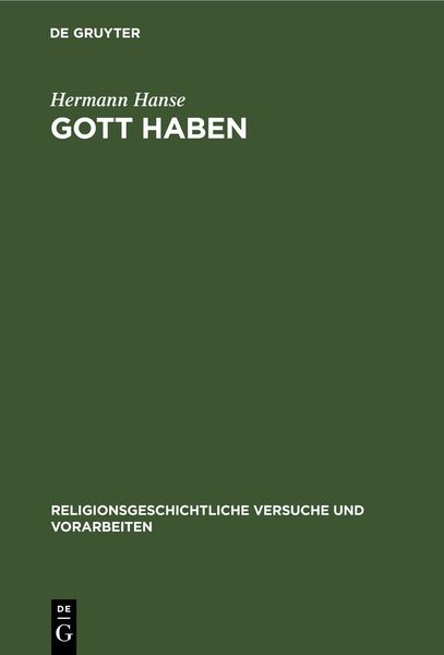 Produktbild: Gott Haben