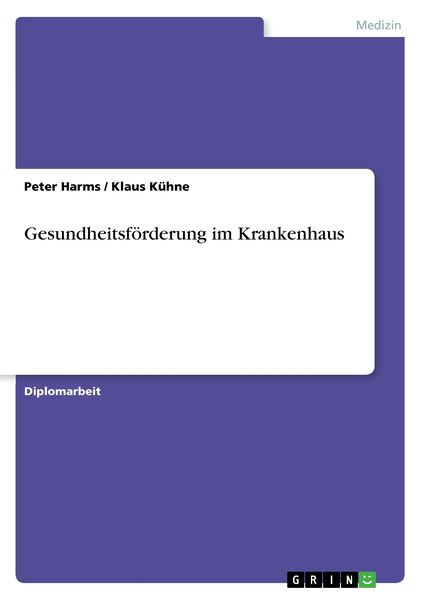 Produktbild: Gesundheitsf&ouml;rderung im Krankenhaus