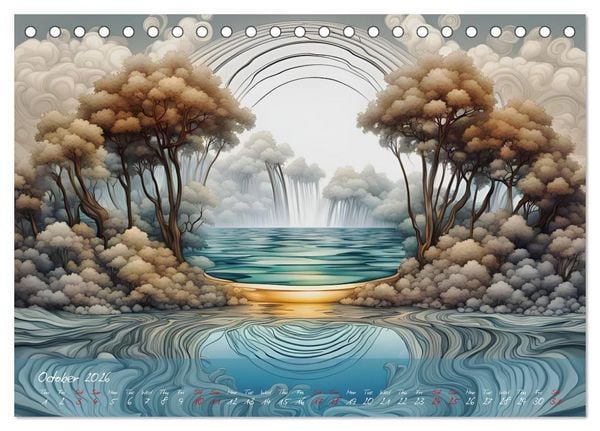 Produktbild: Enchanting waterfalls (Desk Calendar 2026 DIN A5 landscape), CALVENDO 12 Month DeskCalendar