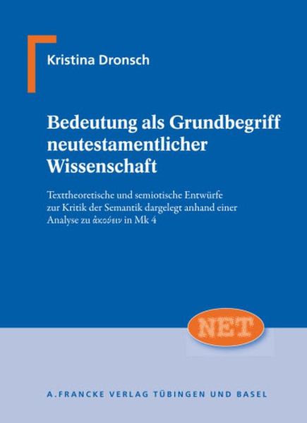 Produktbild: Bedeutung als Grundbegriff neutestamentlicher Wissenschaft