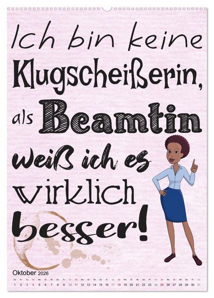 Produktbild: Beamten-Spr&uuml;che (Wandkalender 2026 DIN A2 hoch), CALVENDO Monatskalender