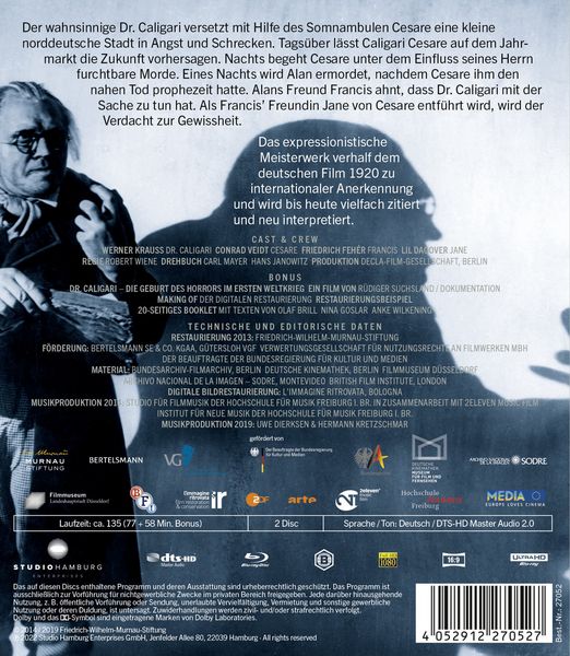 Produktbild: Das Cabinet des Dr. Caligari (4K UHD) (+ Blu-ray)