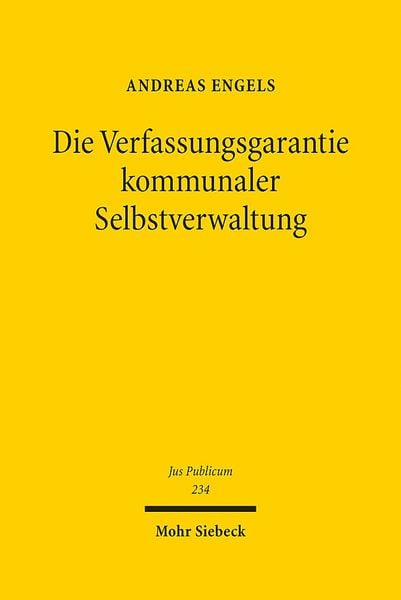 Produktbild: Die Verfassungsgarantie kommunaler Selbstverwaltung