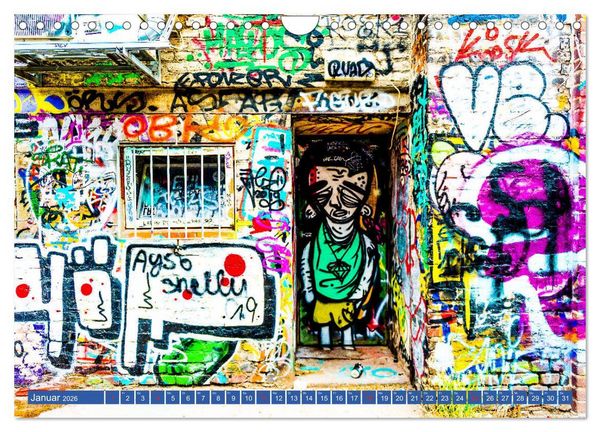 Produktbild: Street art K&ouml;ln Michael Jaster (Wandkalender 2026 DIN A4 quer), CALVENDO Monatskalender