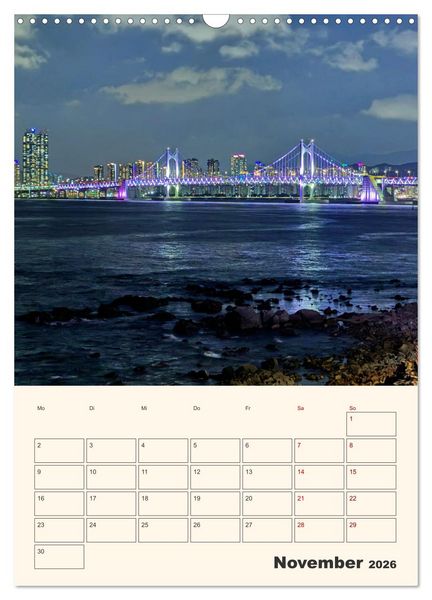 Produktbild: Busan - Eine Reise durch das Herz der K&uuml;stenstadt (Wandkalender 2026 DIN A3 hoch), CALVENDO Monatskalender