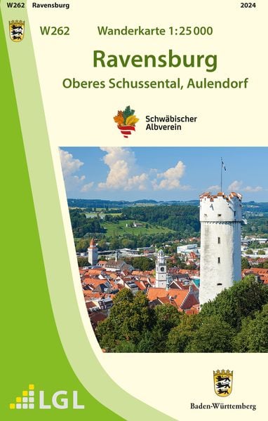 Produktbild: W262 Wanderkarte 1:25 000 Ravensburg