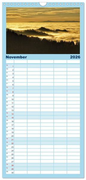 Produktbild: Familienplaner 2026 - Faszination Schwarzwald mit 5 Spalten (Wandkalender, 21 x 45 cm) CALVENDO