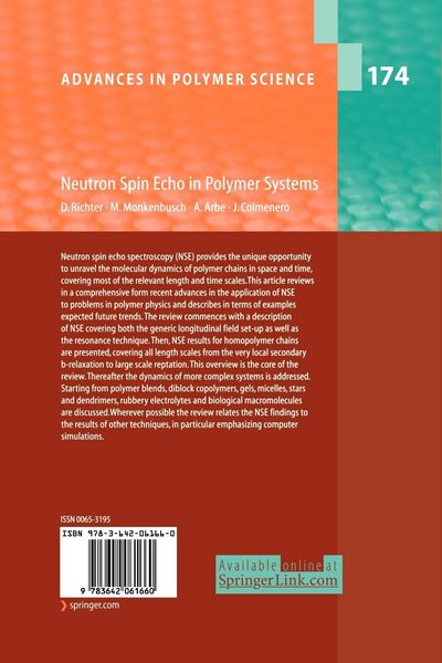 Produktbild: Neutron Spin Echo in Polymer Systems