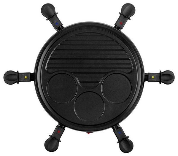 Produktbild: Tristar RA-2998 Raclette 6Pf&auml;nnchen, Antihaftbeschichtung, Kontrollleuchte Schwarz