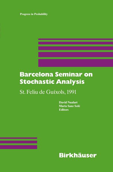 Produktbild: Barcelona Seminar on Stochastic Analysis