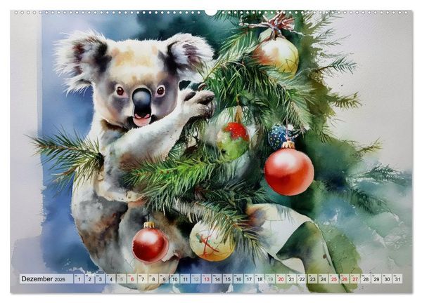Produktbild: Koalas, liebenswerte kleine Schlafm&uuml;tzen (hochwertiger Premium Wandkalender 2026 DIN A2 quer), Kunstdruck in Hochglanz