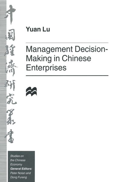 Produktbild: Management Decision-Making in Chinese Enterprises