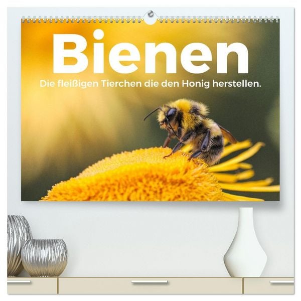 Bienen - Die fleißigen Tierchen die den Honig herstellen. (hochwertiger Premium Wandkalender 2026 DIN A2 quer), Kunstdruck in Hochglanz