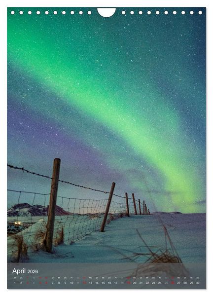 Produktbild: Aurora - Polarlicht des Nordens (Wandkalender 2026 DIN A4 hoch), CALVENDO Monatskalender