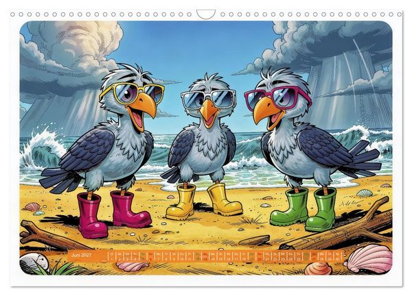 Produktbild: Lustige Sturmv&ouml;gel - Comic (Wandkalender 2027 DIN A3 quer), CALVENDO Monatskalender