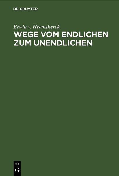Produktbild: Wege vom Endlichen zum Unendlichen