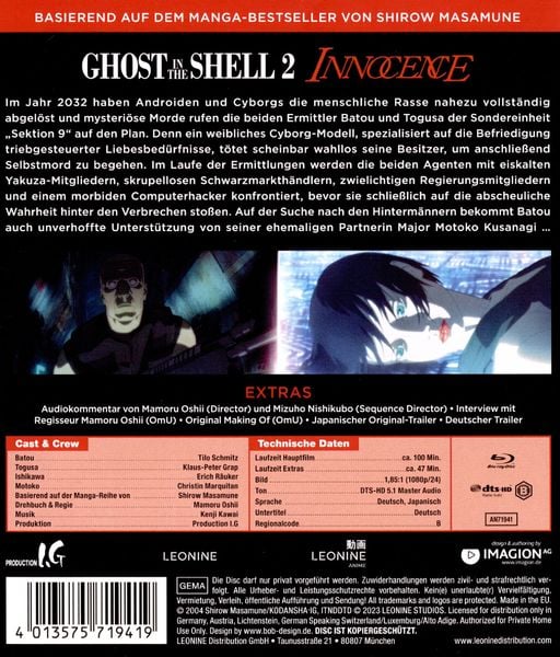 Produktbild: Ghost in the Shell 2 - Innocence