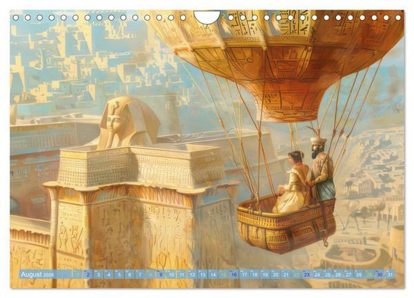 Produktbild: Ballonfahrt - Fantasie Stil (Wandkalender 2026 DIN A4 quer), CALVENDO Monatskalender