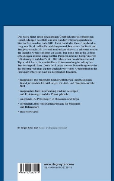 Produktbild: BGH-Rechtsprechung Strafrecht 2011