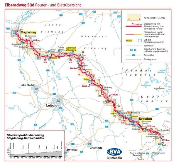 Produktbild: BVA ADFC Radreisef&uuml;hrer Elberadweg S&uuml;d