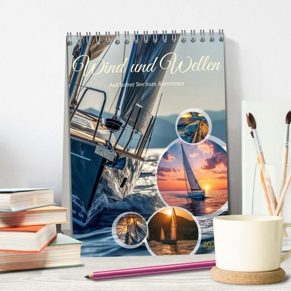 Produktbild: Wind und Wellen (Tischkalender 2026 DIN A5 hoch), CALVENDO Monatskalender