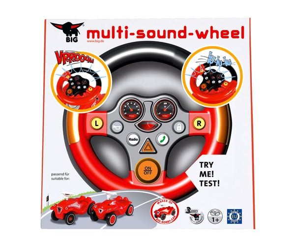 BIG - Rescue-Sound-Wheel - Lenkrad mit verschiedenen Rettungs-Sounds, für  Bobby Cars ab dem Baujahr 2010, sowie für BIG-Traktoren, Spielzeuglenkrad  für Kinder ab 1 Jahr: : Spielzeug