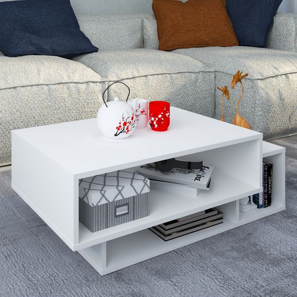 Produktbild: Holz Sofatisch Couchtisch Wohnzimmertisch Runila