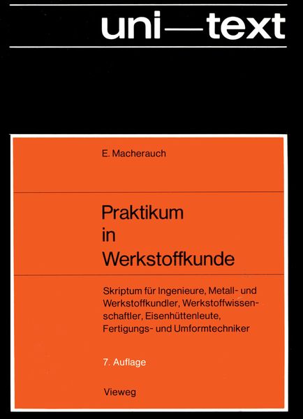 Produktbild: Praktikum in Werkstoffkunde