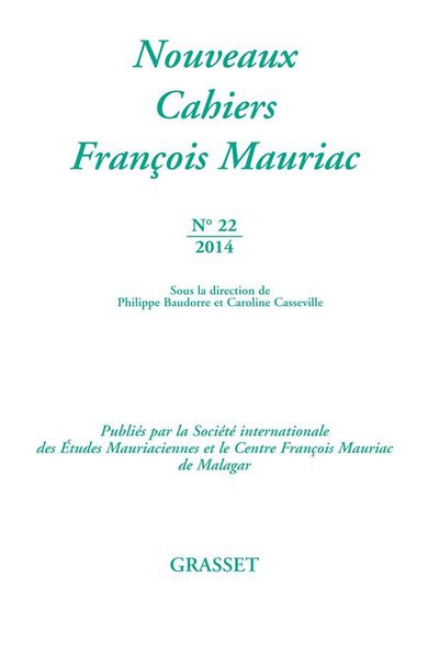 Produktbild: Nouveaux cahiers Fran&ccedil;ois Mauriac n&deg;22