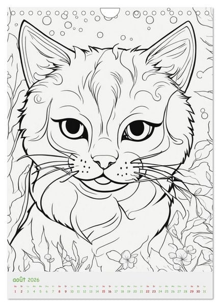 Produktbild: Calendrier &agrave; colorier (Calendrier mural 2026 DIN A4 horizontal), CALVENDO calendrier mensuel