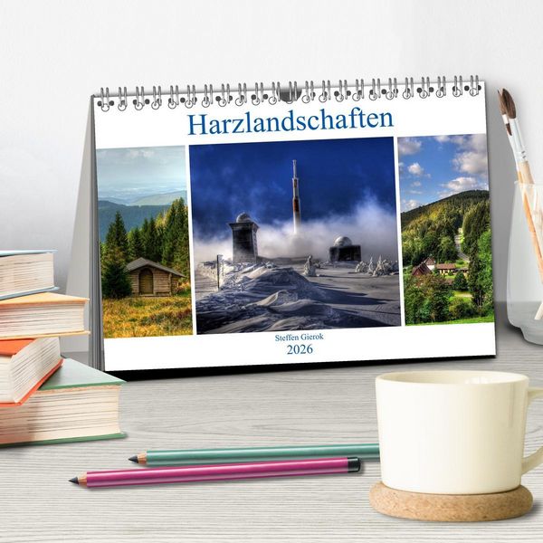 Produktbild: Harz Landschaften (Tischkalender 2026 DIN A5 quer), CALVENDO Monatskalender