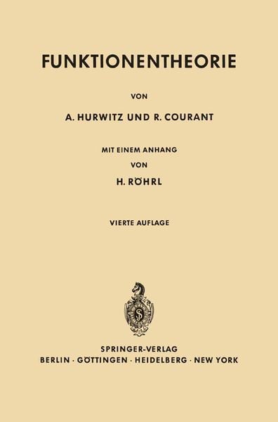 Produktbild: Vorlesungen &Uuml;ber allgemeine Funktionentheorie und elliptische Funktionen