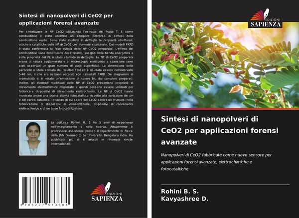 Produktbild: Sintesi di nanopolveri di CeO2 per applicazioni forensi avanzate